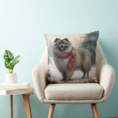 雪のクリスマスにキョンドッグ クッション (椅子)