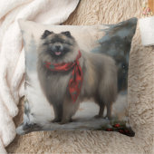 雪のクリスマスにキョンドッグ クッション (ブランケット)