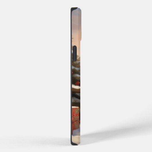 雪のクリスマスにサモイドッグ Case-Mate iPhoneケース (裏面 / 右)