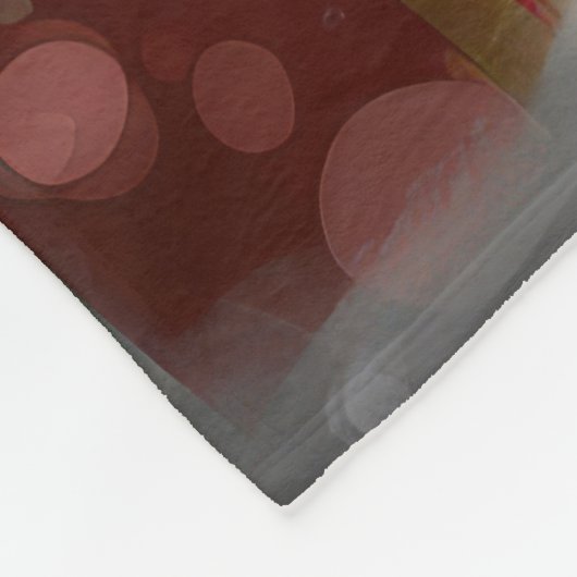 雪のクリスマスにシベリアのハスキー犬 フリースブランケット (角)