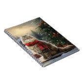 雪のクリスマスにシベリア猫 ノートブック (右側)