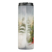 雪のクリスマスにシュナウザー犬 タンブラー (裏面)