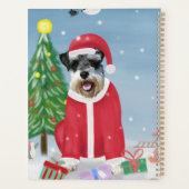 雪のクリスマスにシュナウザー犬 プランナー手帳 (裏面)