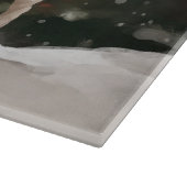 雪のクリスマスにジャック・ラッセル・ドッグ カッティングボード (角)