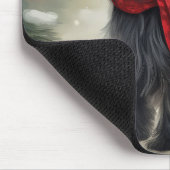 雪のクリスマスにスカイテリア犬 マウスパッド (コーナー)