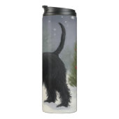 雪のクリスマスにスコットランドのテリア犬 タンブラー (回転右)