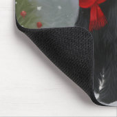 雪のクリスマスにスコットランドのテリア犬 マウスパッド (コーナー)