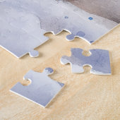 雪のクリスマスにダシュント犬 ジグソーパズル (側面)