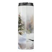 雪のクリスマスにダシュント犬 タンブラー (裏面)