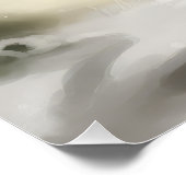 雪のクリスマスにチベットのマスティフ犬 ポスター (コーナー)