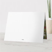 雪のクリスマスにネズミのテリア犬 カード (裏面)