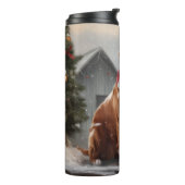 雪のクリスマスにノバスコシアダックトーラードッグ タンブラー (回転左)