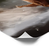 雪のクリスマスにノバスコシアダックトーラードッグ ポスター (コーナー)