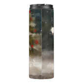 雪のクリスマスにバイワーテリア犬 タンブラー (裏面)