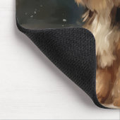 雪のクリスマスにバイワーテリア犬 マウスパッド (コーナー)