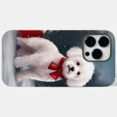 雪のクリスマスにビコンフリースドッグ Case-Mate iPhoneケース (裏面 (横))
