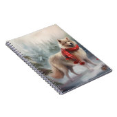 雪のクリスマスにフィンランドのラプンド犬 ノートブック (右側)