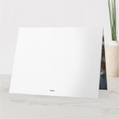 雪のクリスマスにブルテリア犬 カード (裏面)