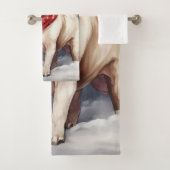 雪のクリスマスにブルテリア犬 バスタオルセット (インサイチュ)