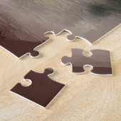 雪のクリスマスにブルドッグ ジグソーパズル (側面)