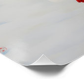 雪のクリスマスにプードル犬 ポスター (コーナー)