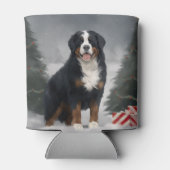 雪のクリスマスにベルネーズマウンテンドッグ 缶クーラー (裏面)