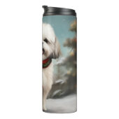 雪のクリスマスにマルティ・チュ・ドッグ タンブラー (回転右)