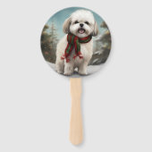 雪のクリスマスにマルティ・チュ・ドッグ ハンドファン (正面)