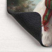 雪のクリスマスにマルティ・チュ・ドッグ マウスパッド (コーナー)