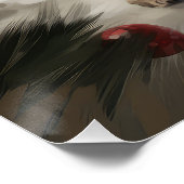 雪のクリスマスにヨーキポー犬 ポスター (コーナー)