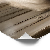 雪のクリスマスにラサ・アッソ犬 ポスター (コーナー)