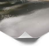 雪のクリスマスにラフなコリー犬 ポスター (コーナー)