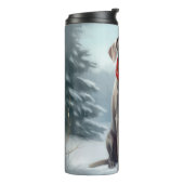 雪のクリスマスにワイマラーンドッグ タンブラー (回転左)