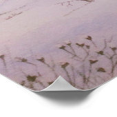 雪のクリスマスに水彩冬の村 ポスター (角)