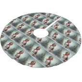 雪のクリスマスに犬を探すトレイング・ウォーカーコンハウンド ブラッシュドポリエステルツリースカート (アングル)