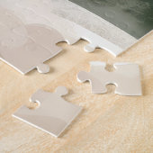 雪のクリスマスに登場するトルコのアンゴラ猫 ジグソーパズル (側面)