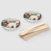 雪のクリスマスに登場するトルコのアンゴラ猫 ハンドファン (組立なし)