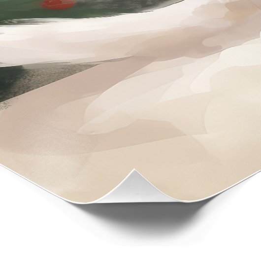 雪のクリスマスに登場するトルコのアンゴラ猫 ポスター (コーナー)