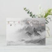 雪のクリスマスに荒野オオカミ シーズンカード (スタンド正面)