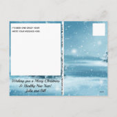 雪のクリスマスに行く場所がないから シーズンポストカード (裏面)