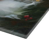 雪のクリスマスに西ハイランドホワイトテリア犬 カッティングボード (角)