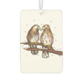 雪のクリスマスに赤い尾のタカのロベバードの鳥 カーエアーフレッシュナー (裏面)