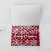 雪のクリスマスに赤い果実 カード (内部)