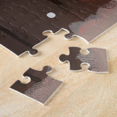 雪のクリスマスに飼う秋田犬 ジグソーパズル (側面)