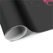 雪のクリスマスのクリスマスメキシコの花砂糖スカル ラッピングペーパー (ロールコーナー)