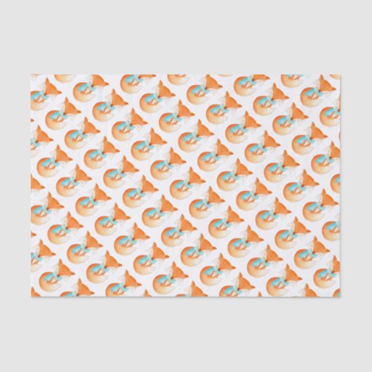 雪のクリスマスのティッシュペーパーの水彩画の孤 薄葉紙 (正面)