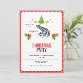 雪のクリスマスのトラックパーティー 招待状 (スタンド正面)