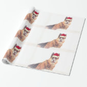 雪のクリスマスのプレゼントの紙のジャーマン・シェパード ラッピングペーパー (アンロールド)