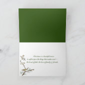 雪のクリスマスのランタンそしてオーナメント シーズンカード (内部)