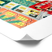 雪のクリスマスのロンドンの例示的な都市 ポスター (角)